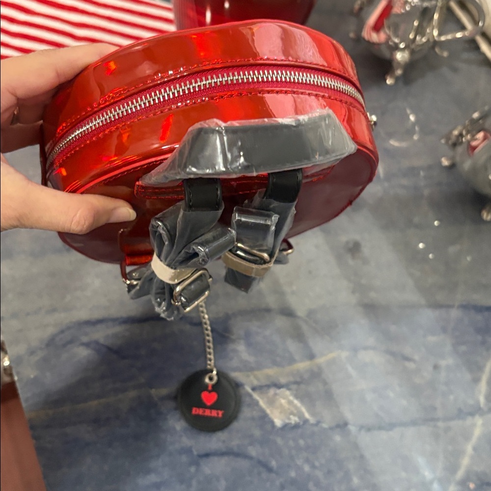 Dolls Kill Red Backpack with Face Design - Picture 6 of 10